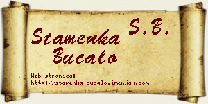 Stamenka Bucalo vizit kartica